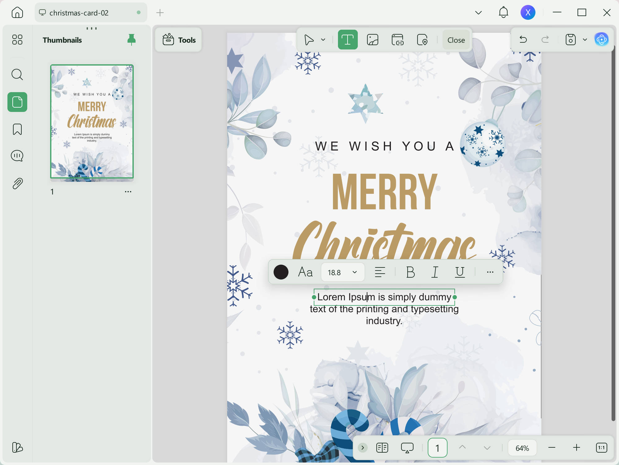 make a banner in pdf