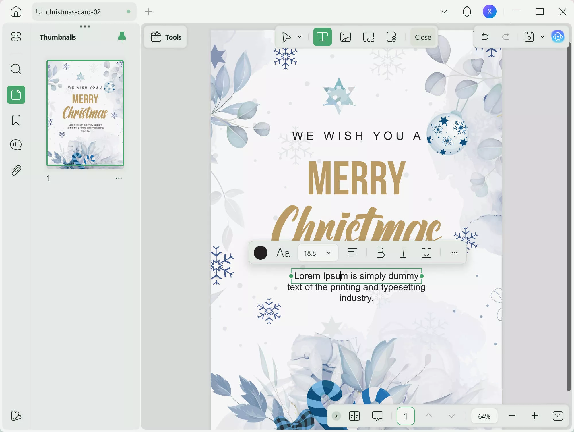 make a banner in pdf