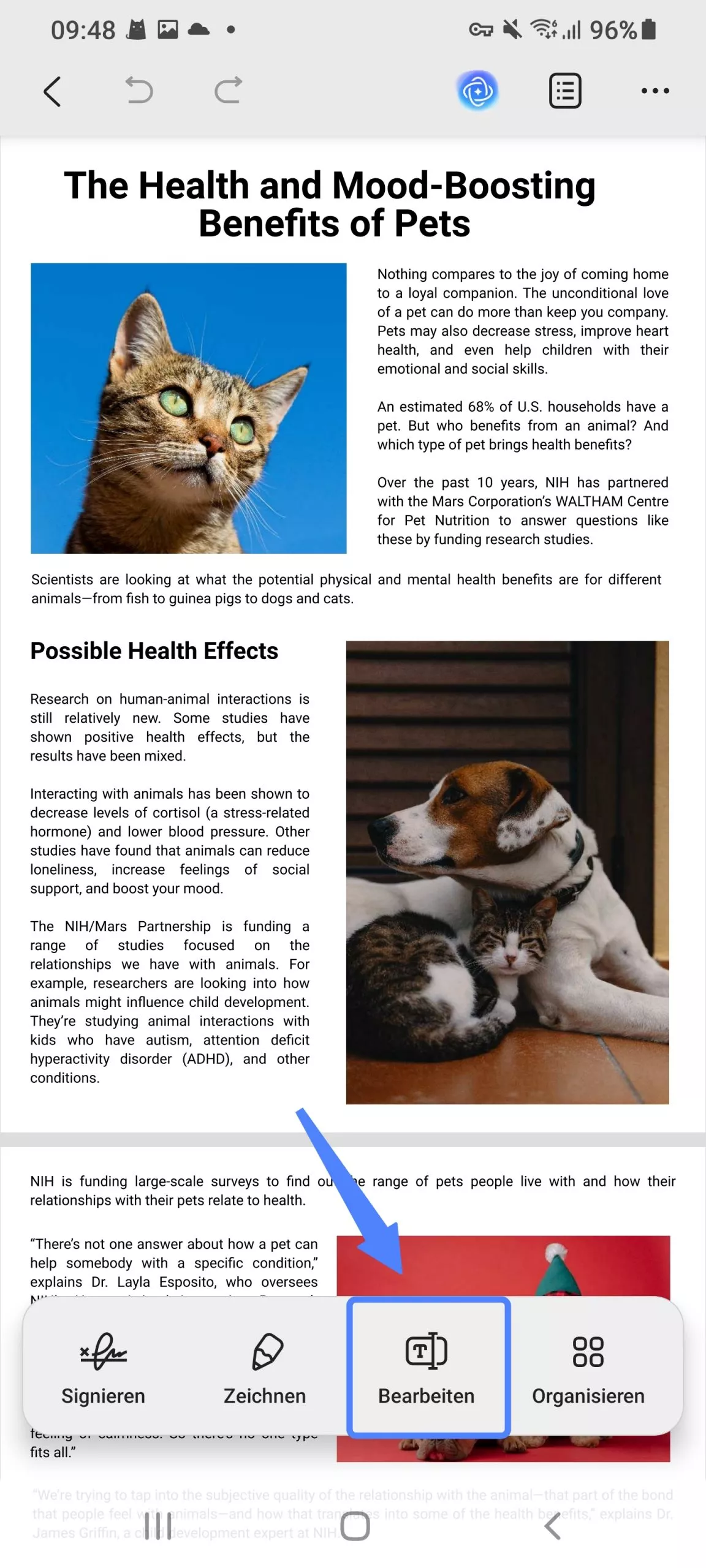 Text in PDF bearbeiten