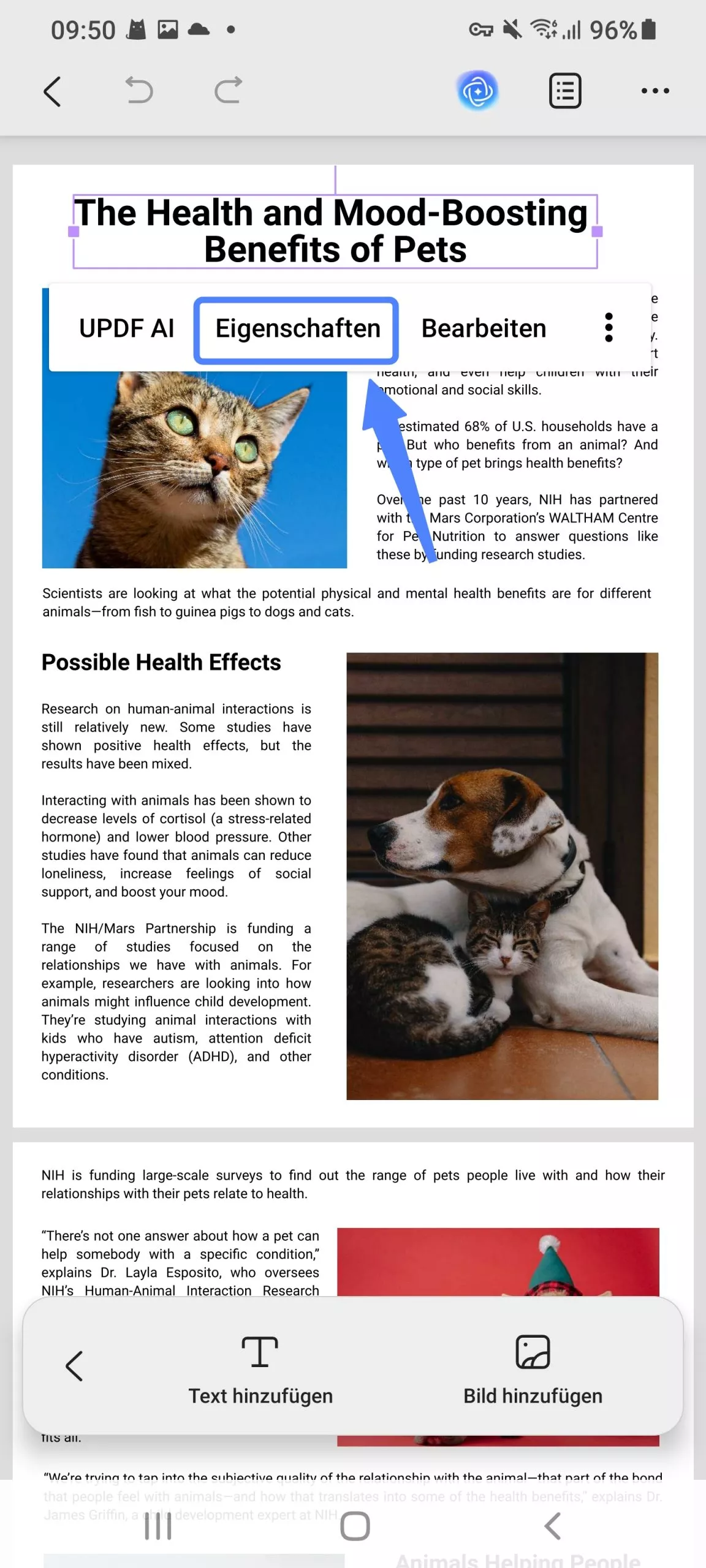 Text in PDF bearbeiten