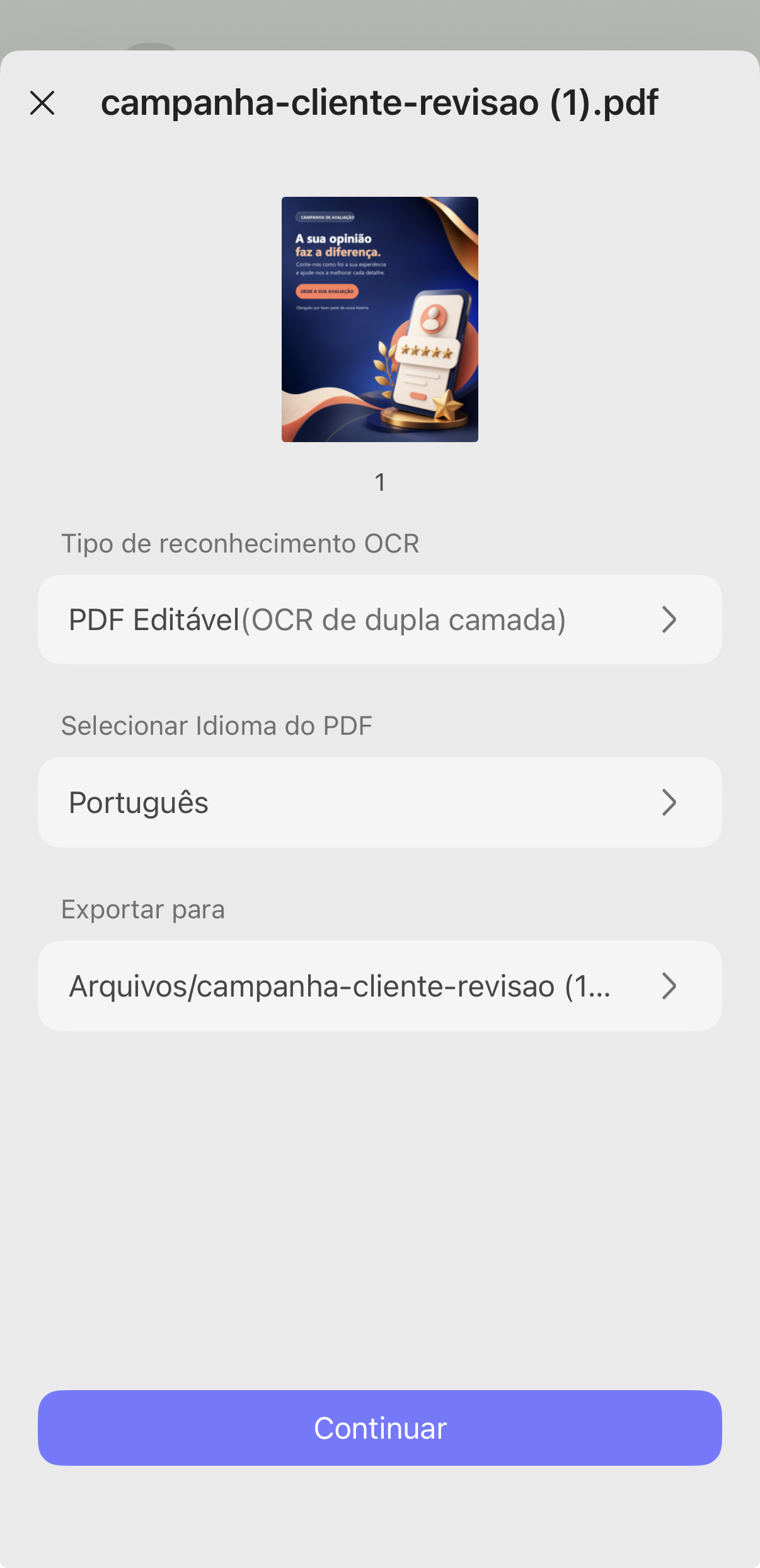 extrair texto de imagem pdf no celular