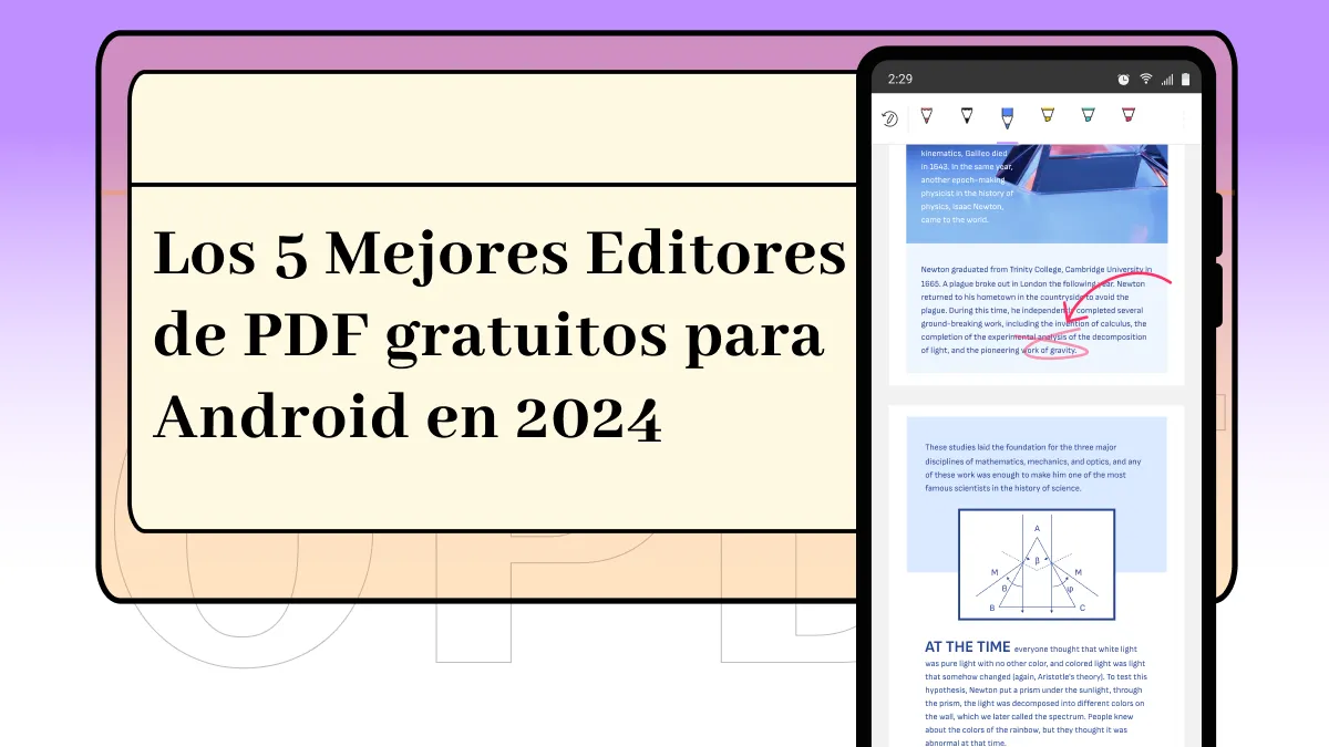 Los 5 Mejores Editores de PDF gratuitos para Android en 2024