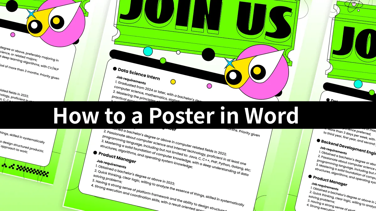 A Complete Guide to Creating a Poster in Word [With Templates]