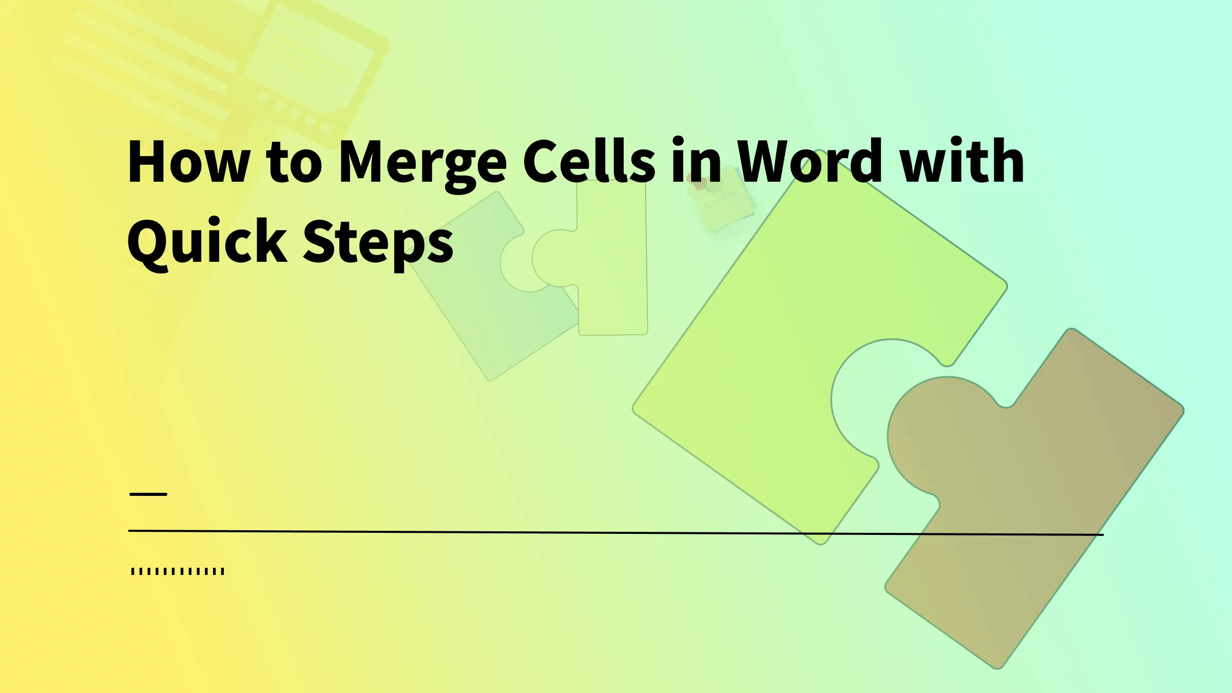 How to Merge Cells in Word with Quick Steps