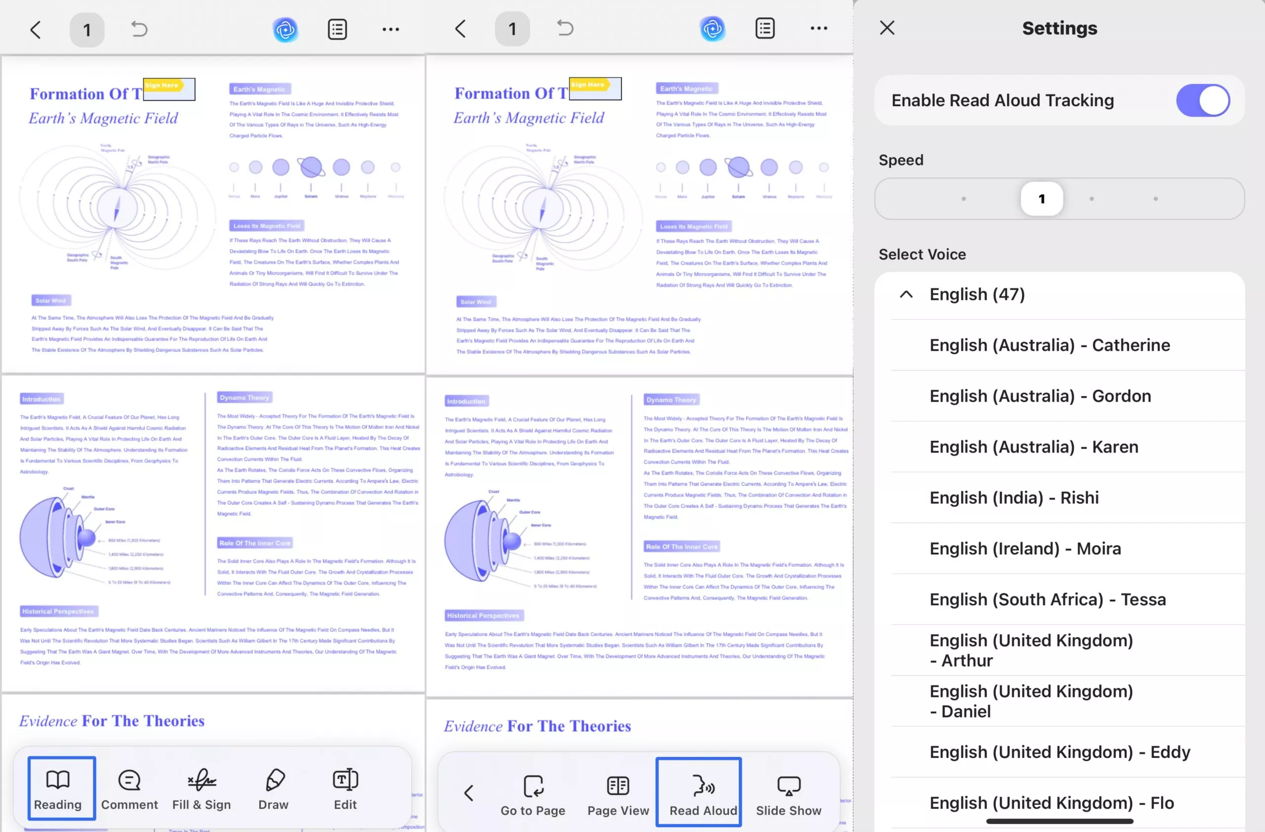 how to full-text read aloud