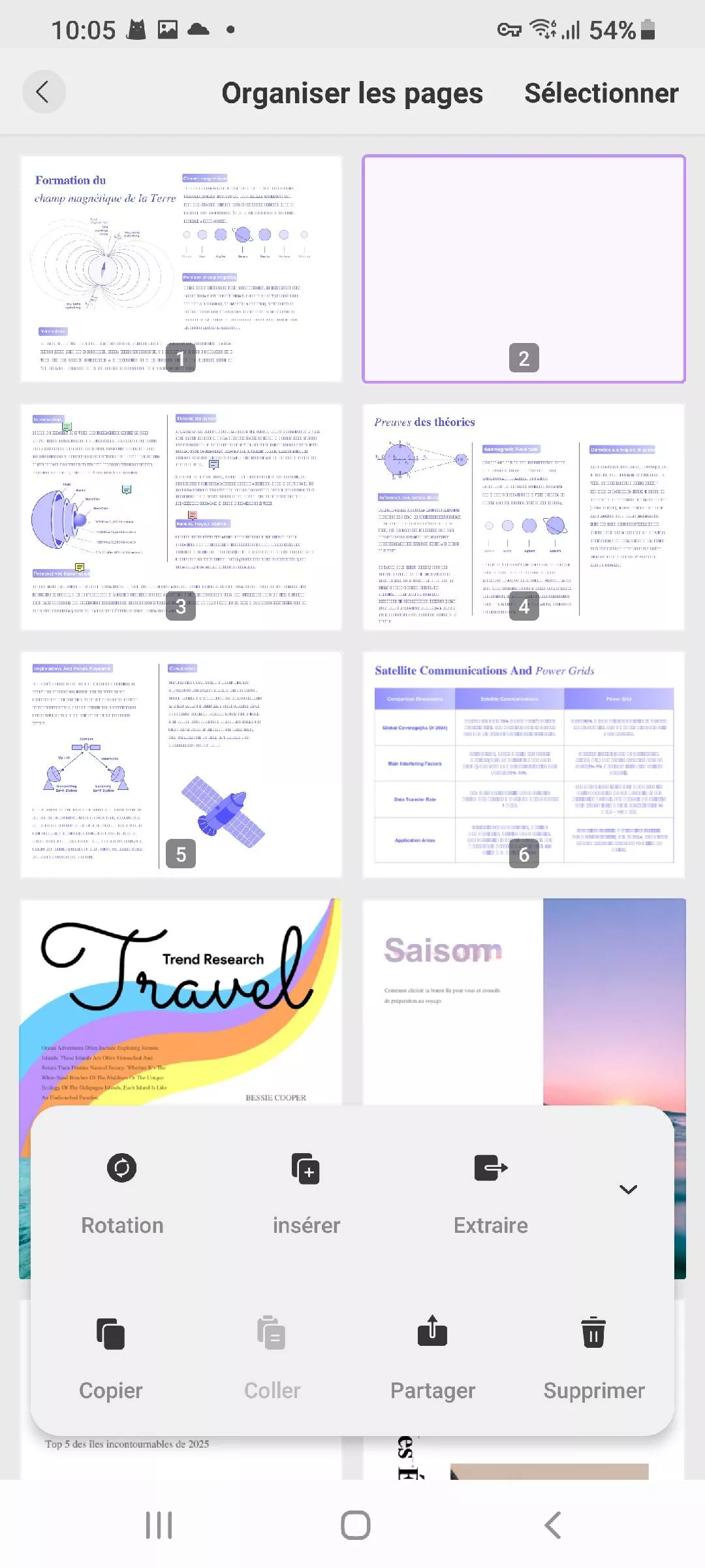 insérer une page blanche