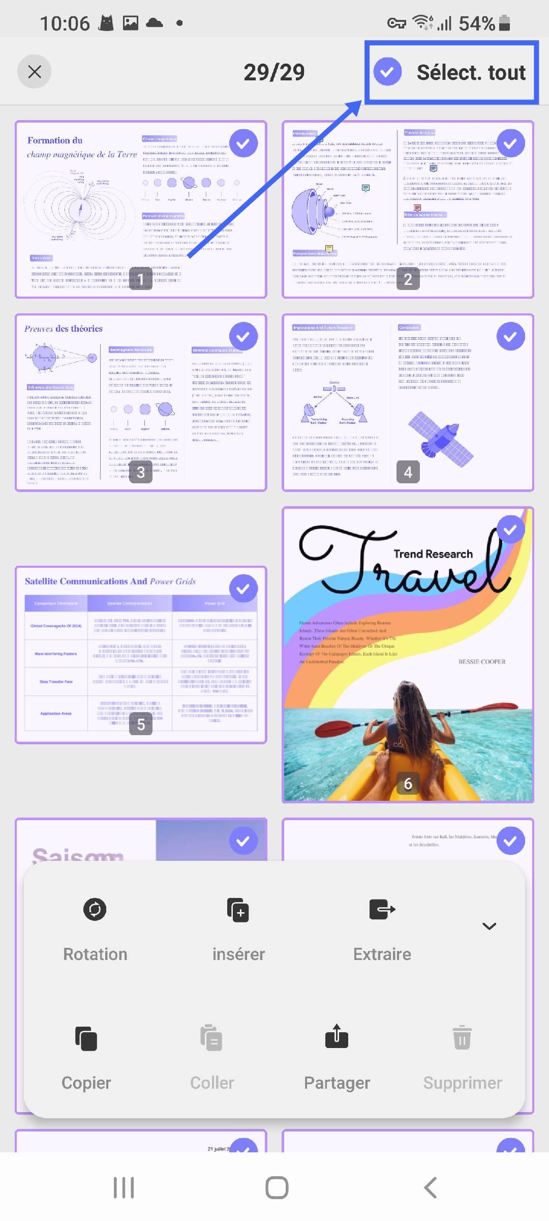 extraire plusieurs pages