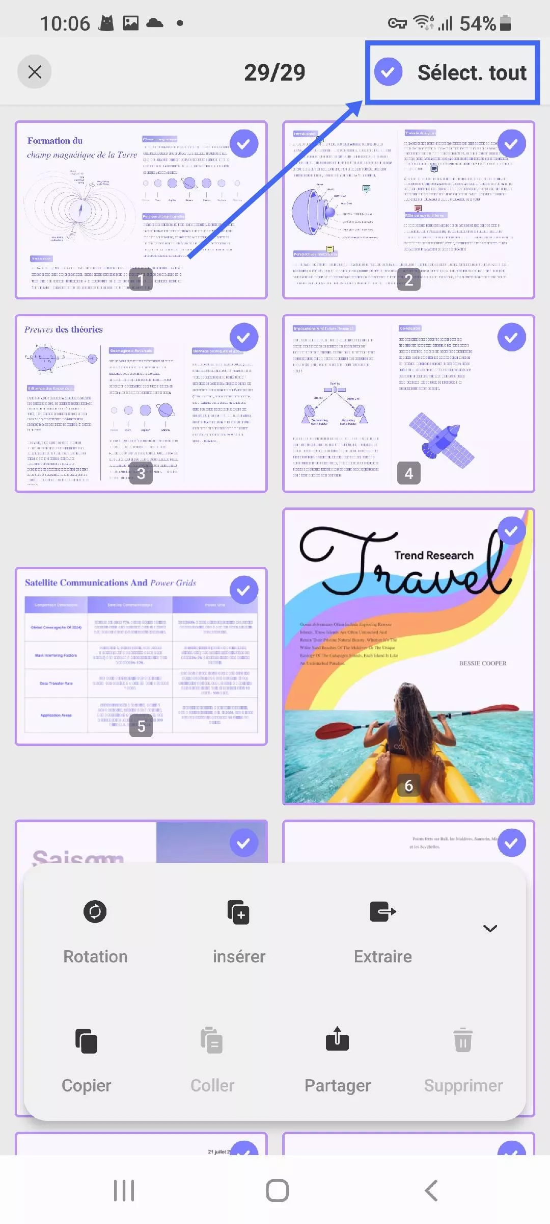 extraire plusieurs pages