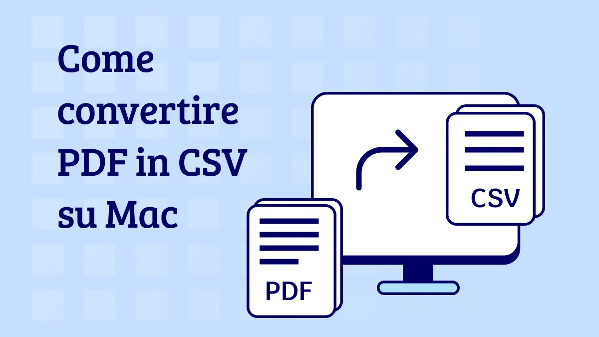 Come convertire PDF in CSV su Mac