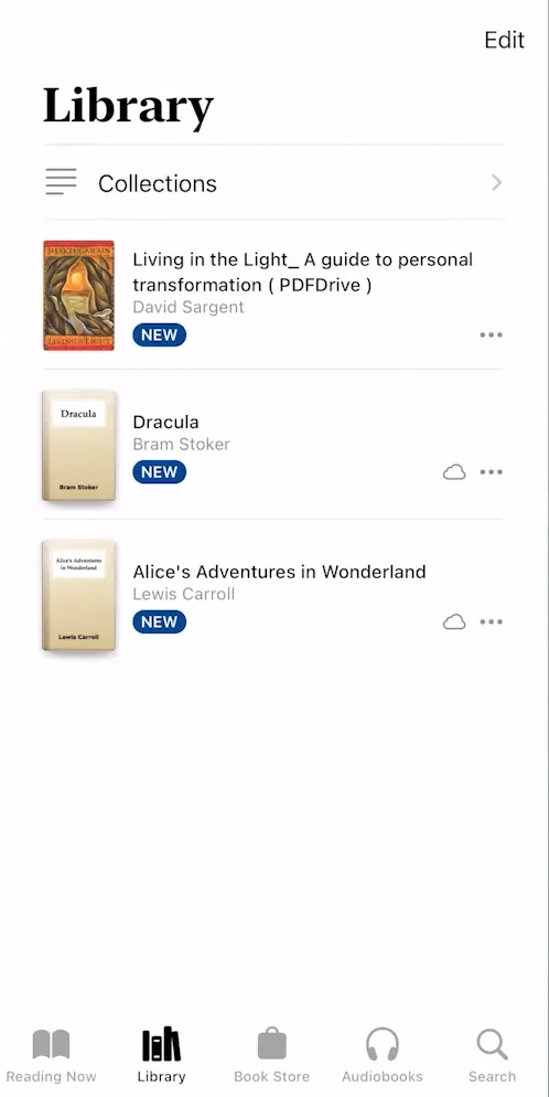 search pdf in library on iphone