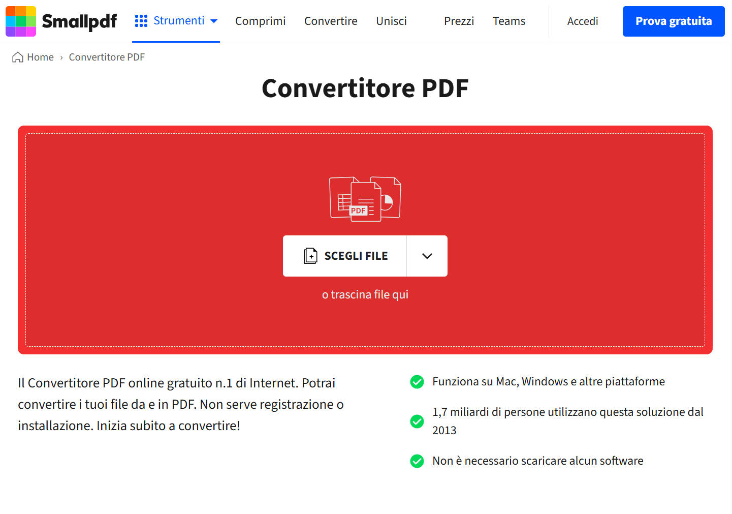 Smallpdf da PDF a Word online