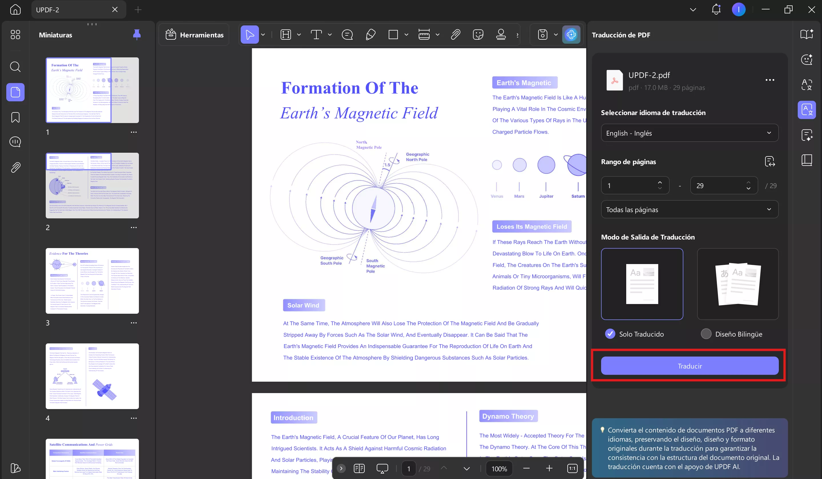 traduccion de pdf