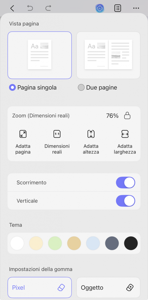 view settings ios