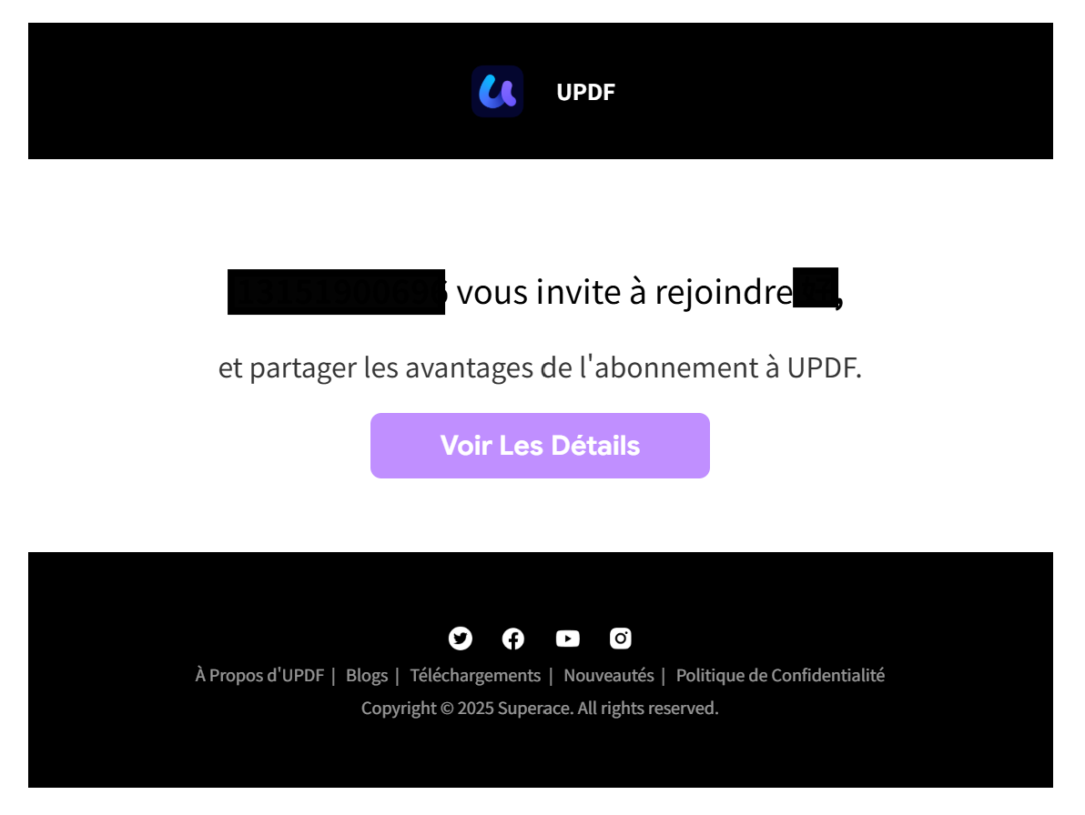 accepter l'invitation par e-mail.