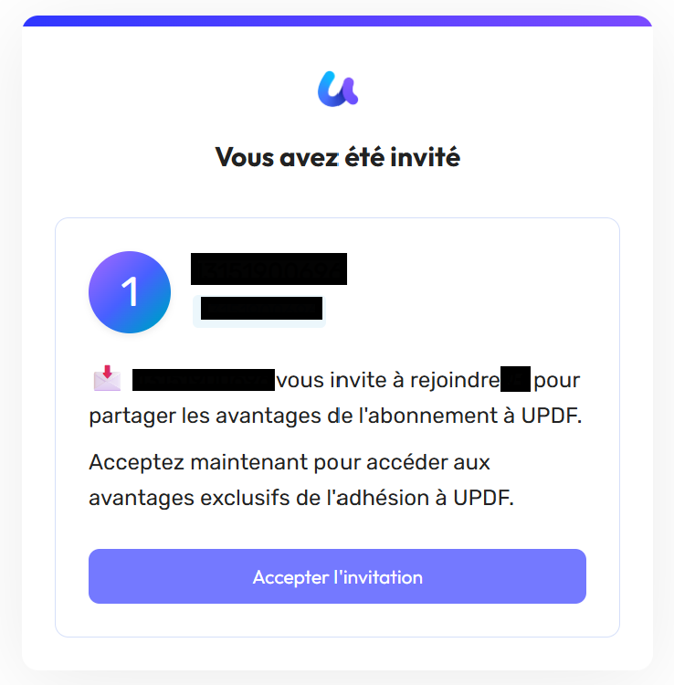 Accepter en tant que membre le plan d'entreprise updf