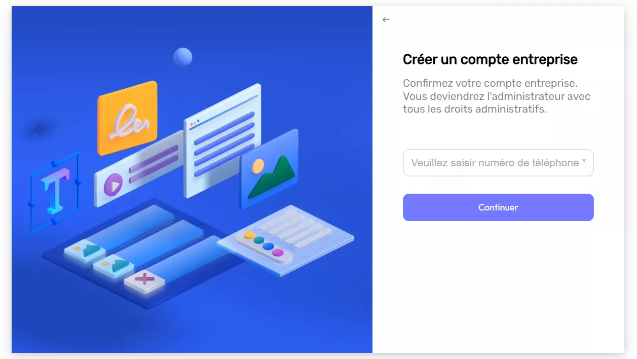 Confirmer l'e-mail pour créer une entreprise avec UPDF