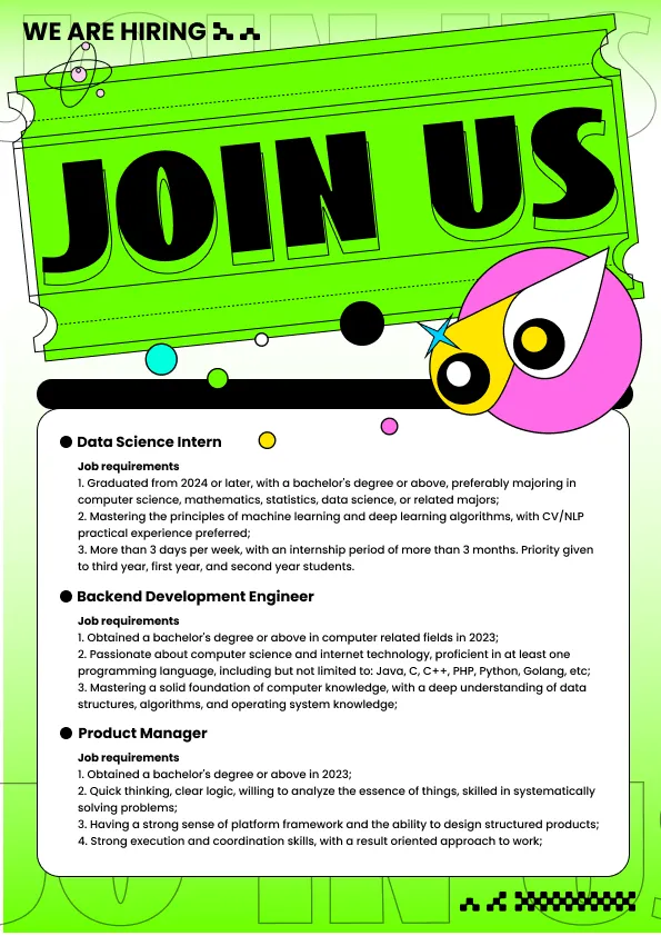 we are hiring poster template