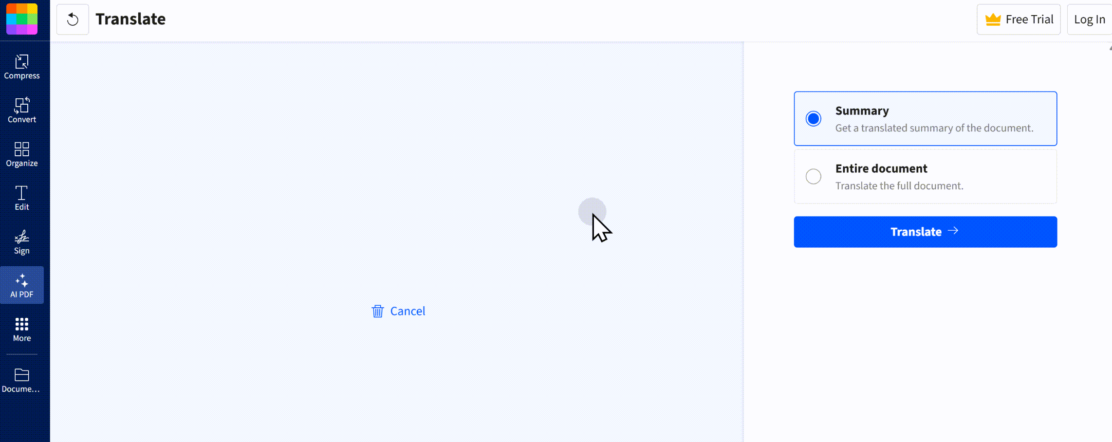 translate scanned pdf online