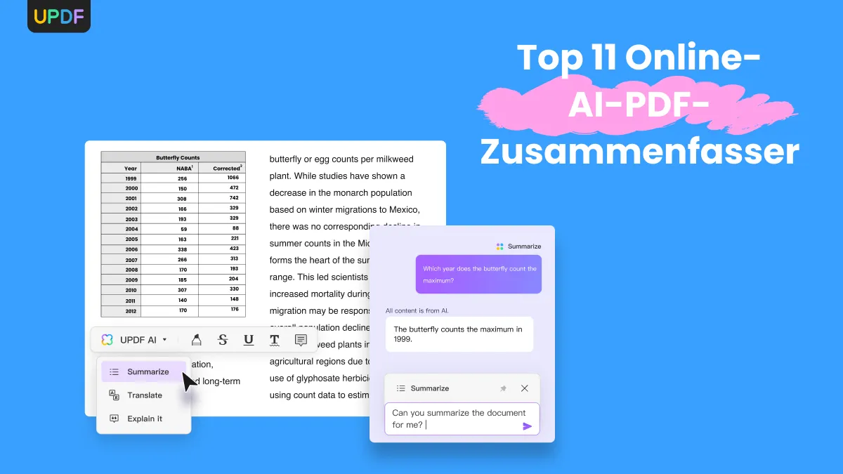 Top 11 Online-AI-PDF-Zusammenfasser