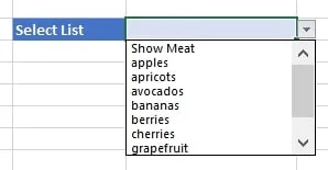 Access the fruits option