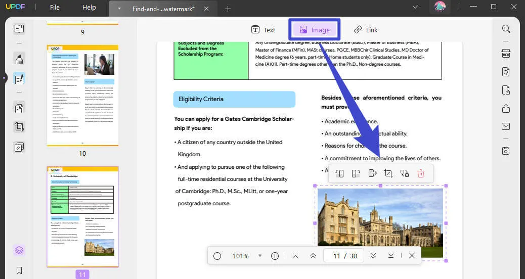 أضف صورة لإدراج التوقيع في ملف PDF باستخدام UPDF