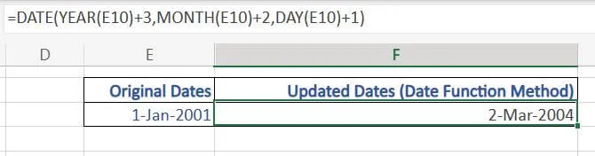 Add Years, Months, and Days to a Date in Excel