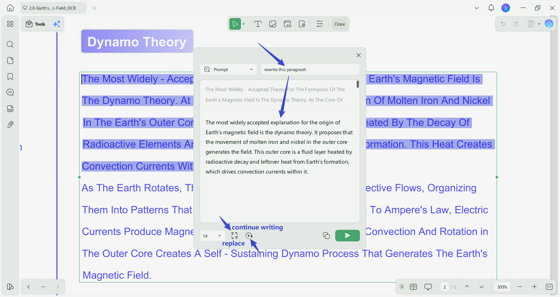 send your prompt to ai editing