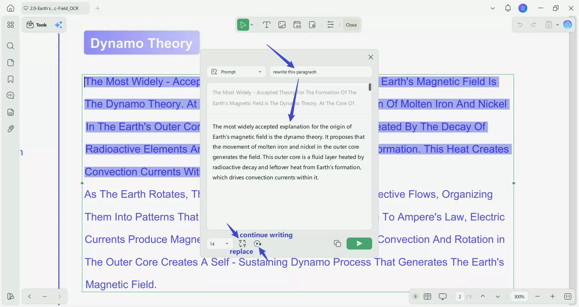 send your prompt to ai editing