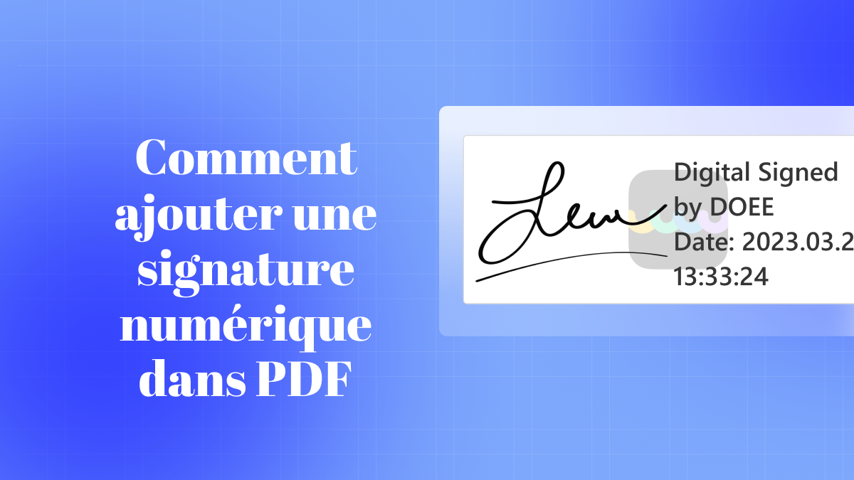 ajouter signature numérique