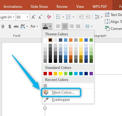 choose highlight color in powerpoint