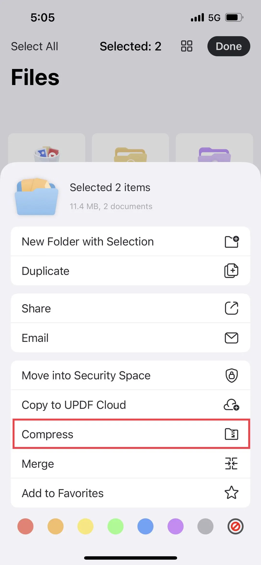 cómo comprimir un archivo en iPhone e iPad