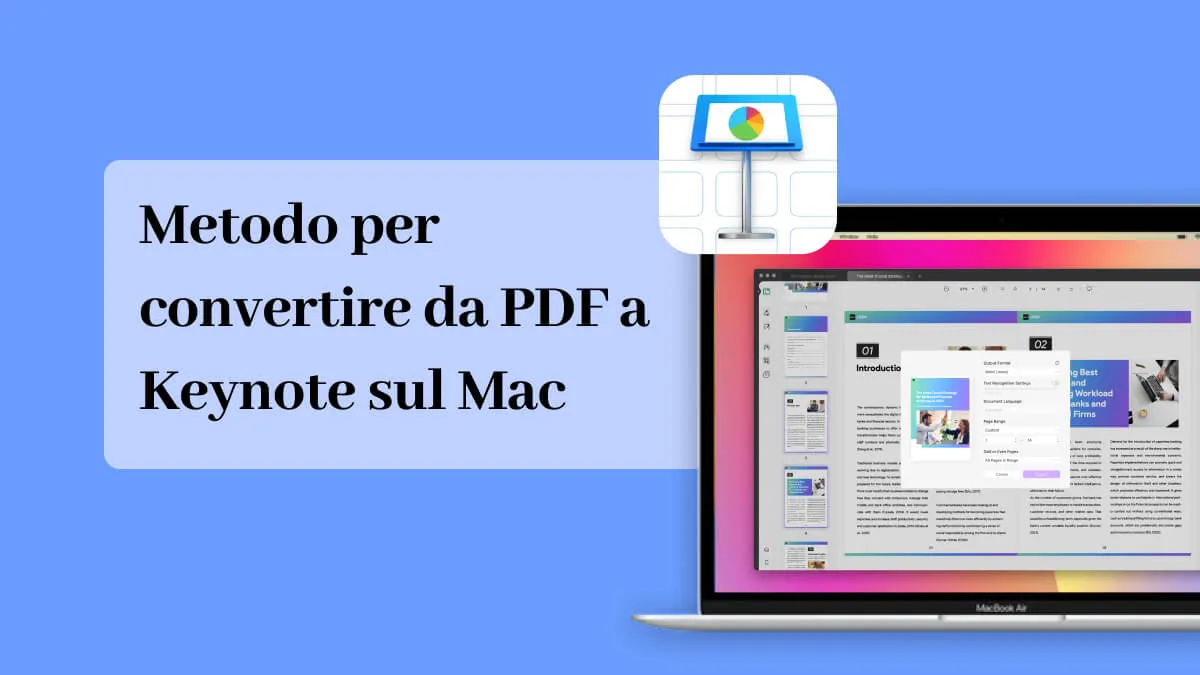 Metodo semplice per convertire da PDF a Keynote sul Mac