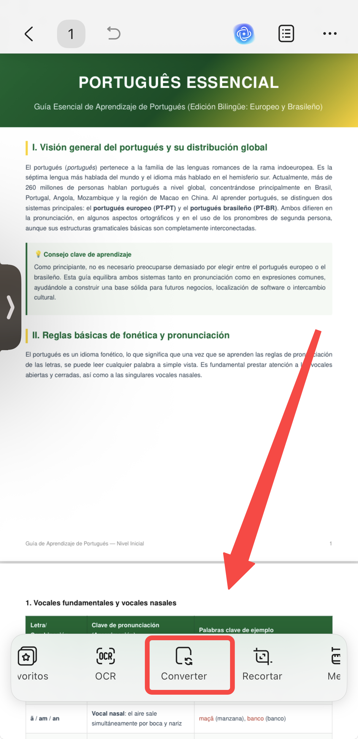 converter pdf em png com updf no celular