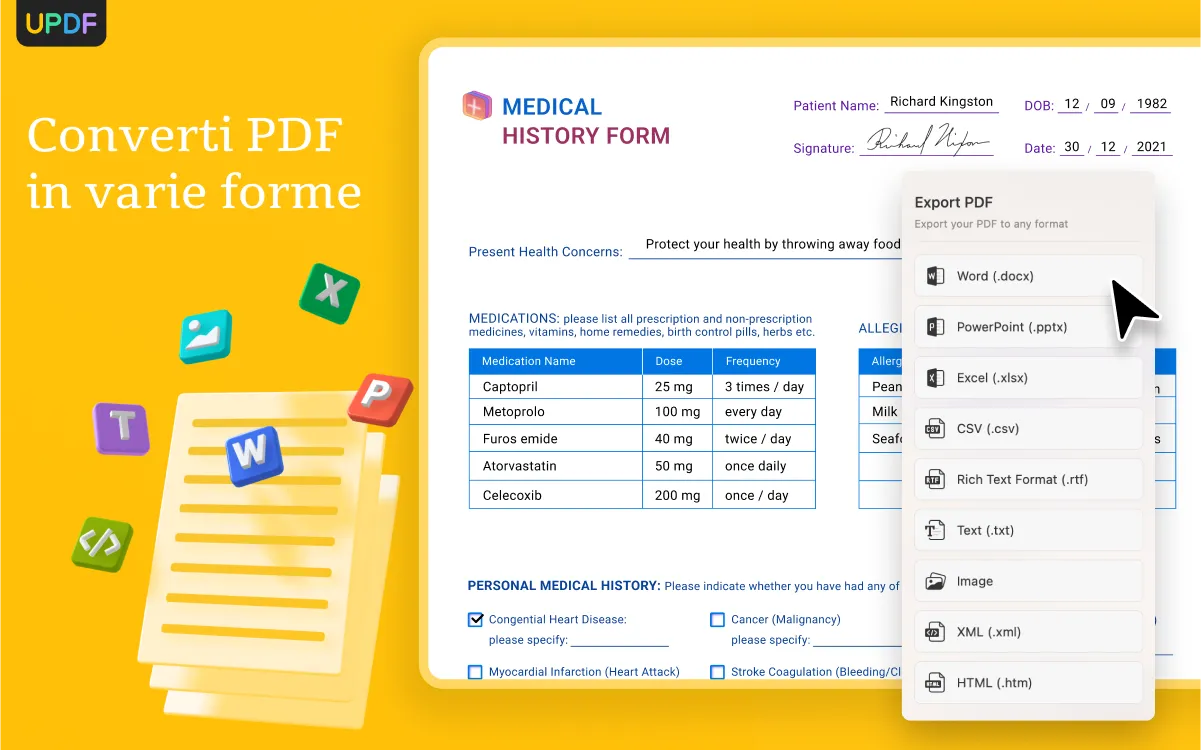 trasformare pdf in xml