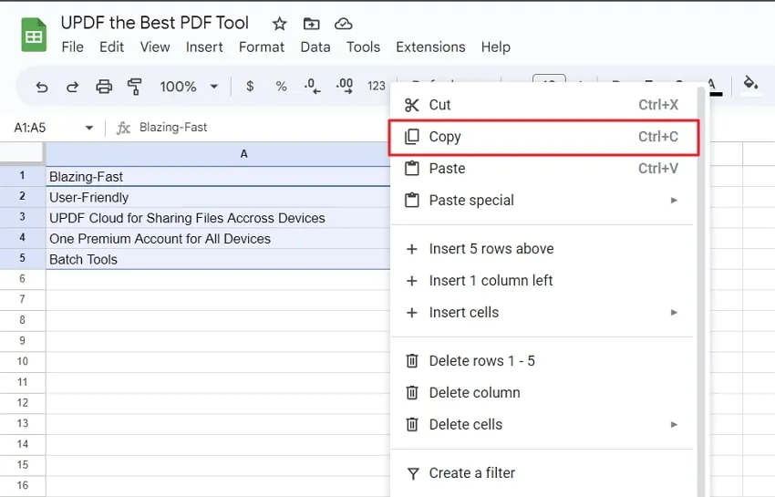 Copy Google Sheets Data to Export Google Sheets to Excel