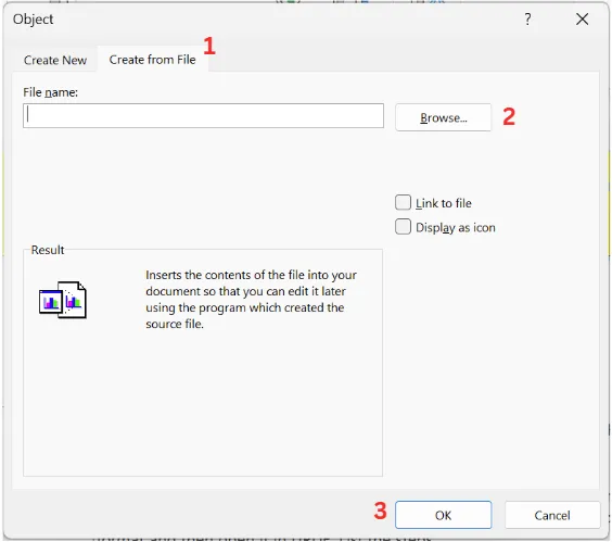 create from excel