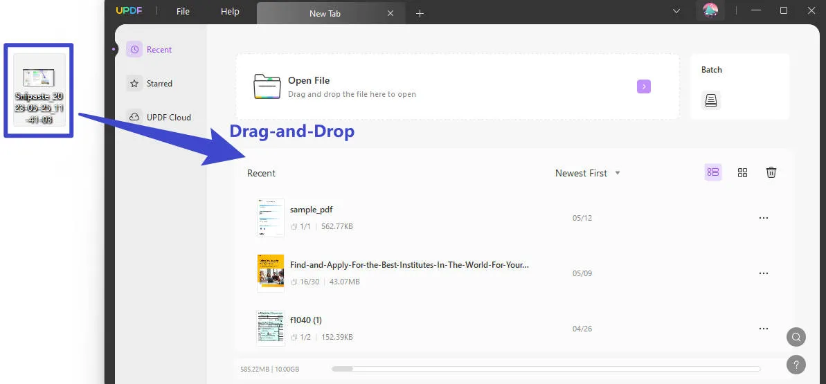 create pdf by drag and drop