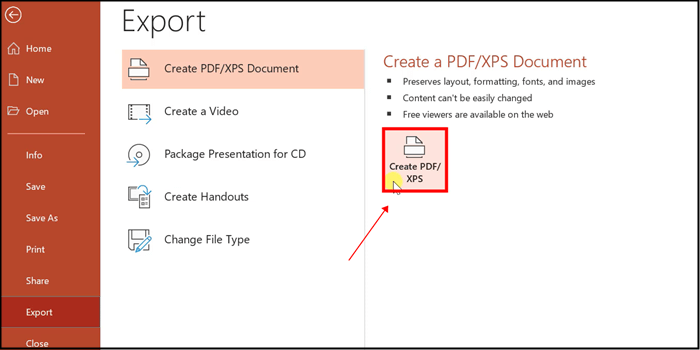 save powerpoint presentation with notes as pdf