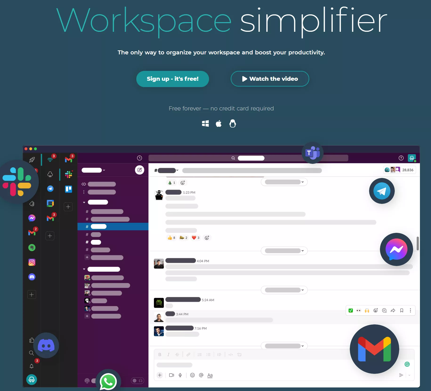 rambox windows desktop organizer