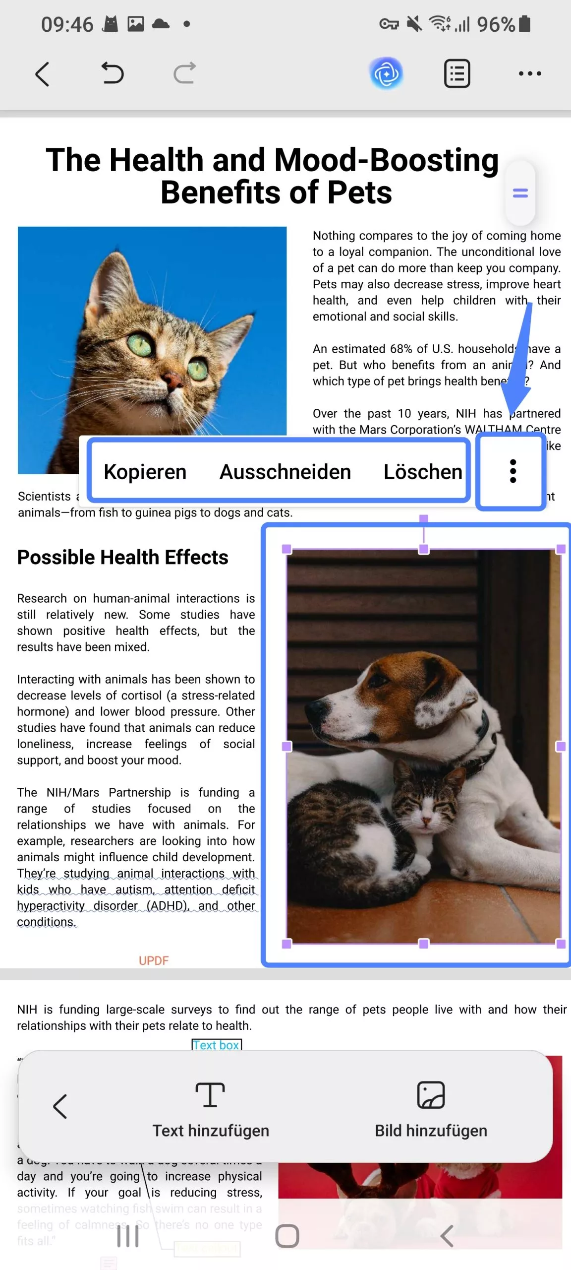 Vorhandene Bilder in PDF bearbeiten