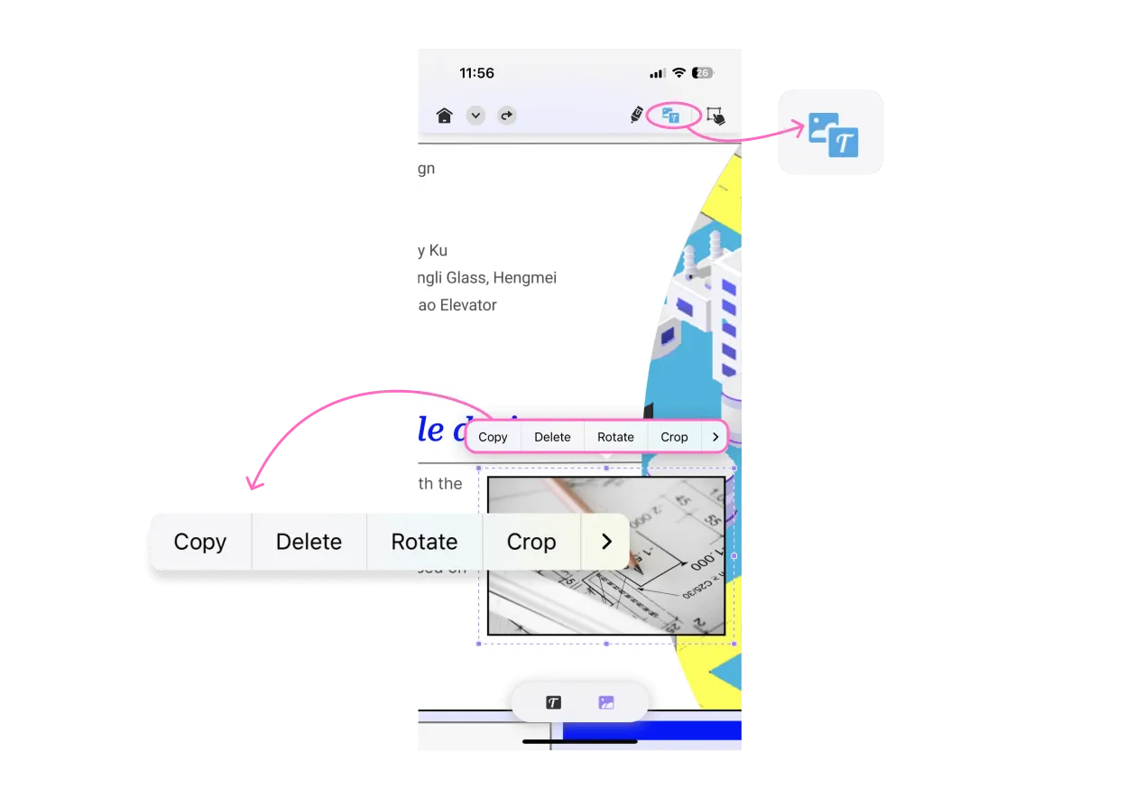 editar imágenes en pdf en ios