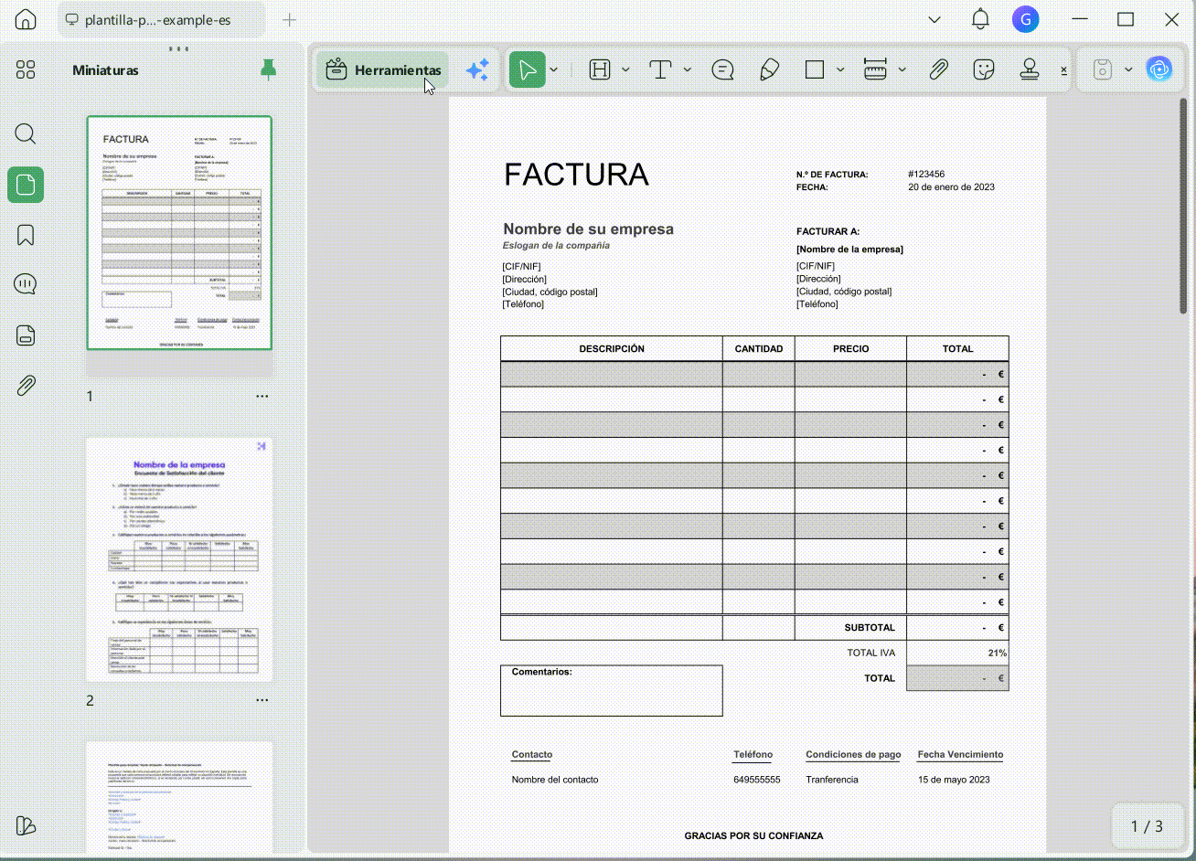 editar texto de un PDF existente