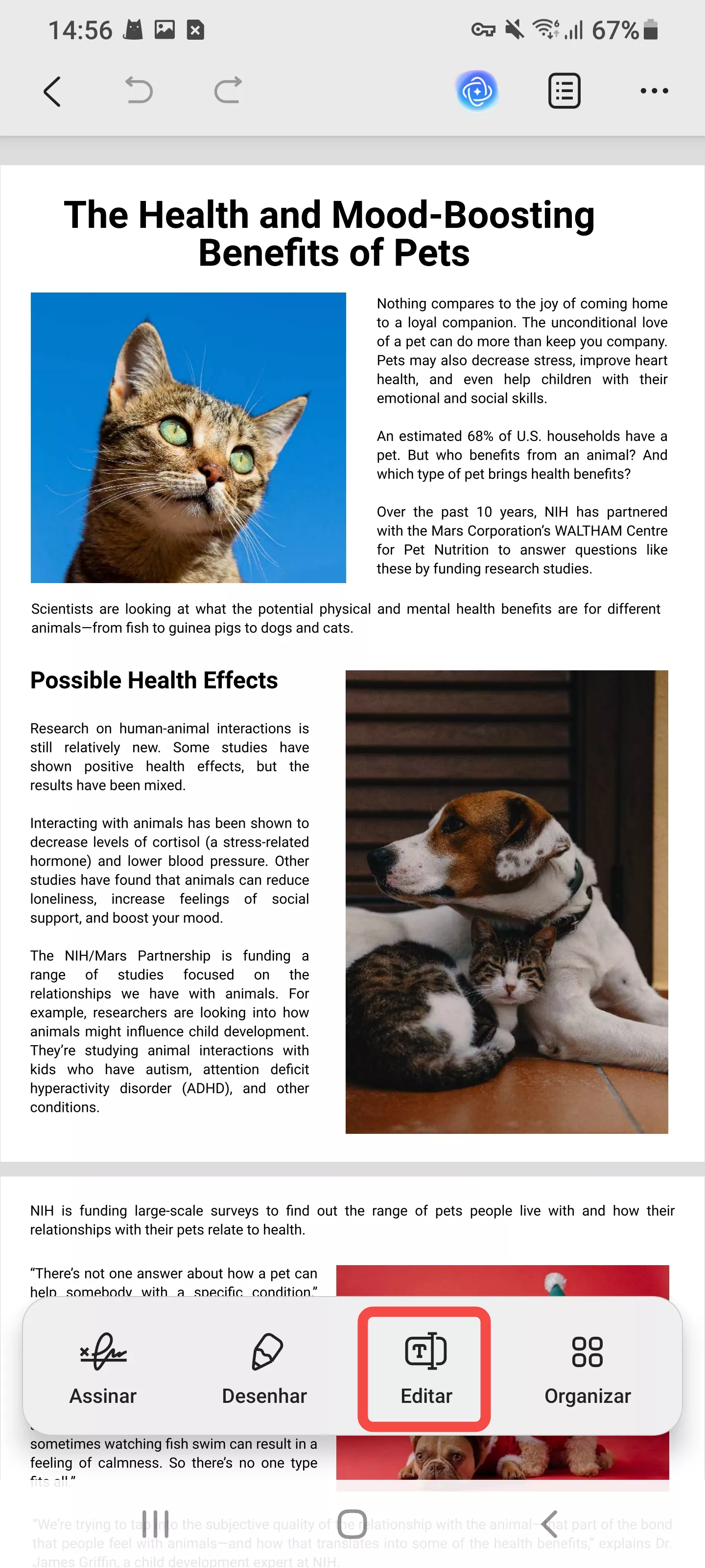 editar a imagem existente