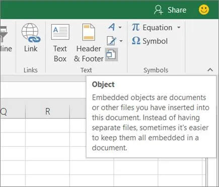 Word-Dokument in Excel einfügen mit Objekt einfügen