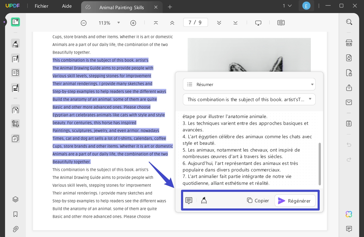 Comment r sumer un PDF avec l 39 IA - F Resumer Texte Options 