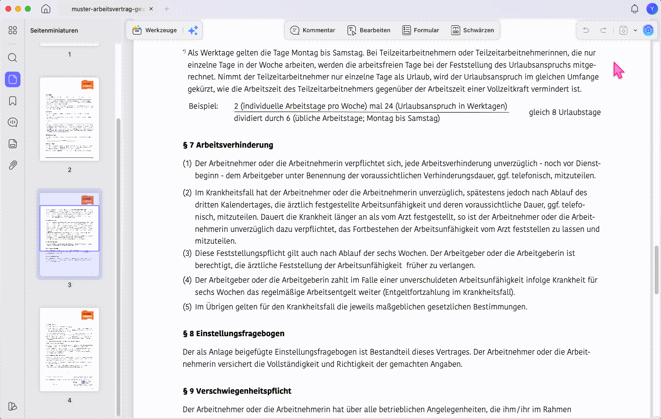 PDF als flache Kopie speichern