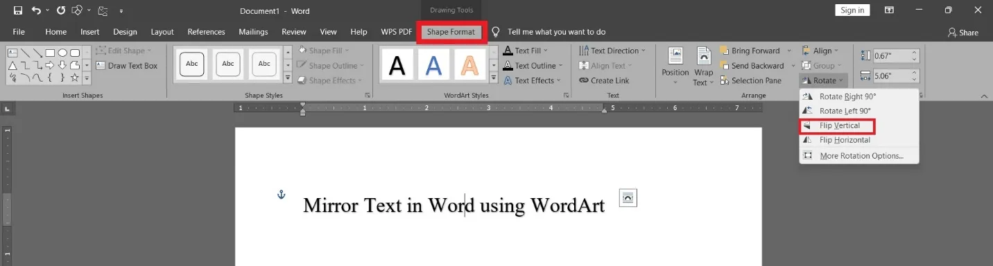 How to Flip or Mirror Text in Word Using 4 Methods