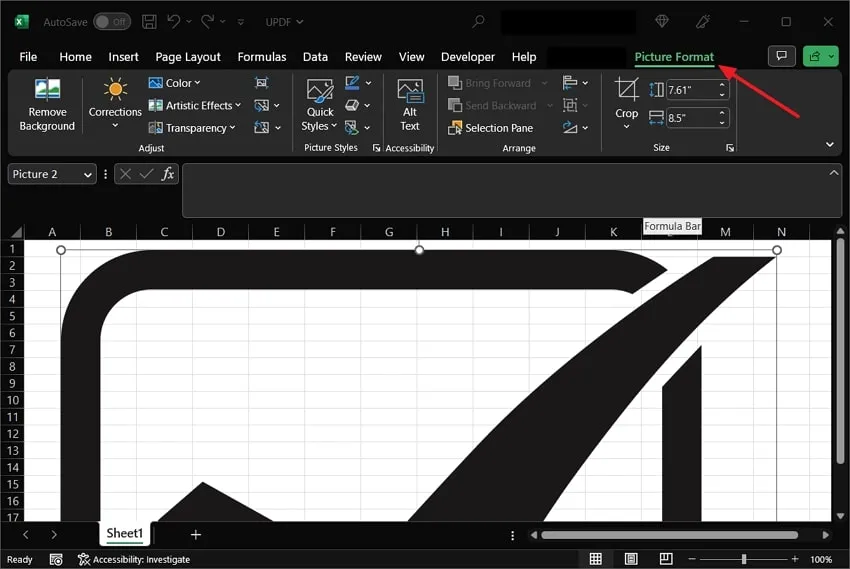 Format checkbox pictures in excel