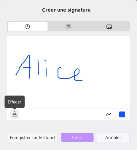 créer signature électronique