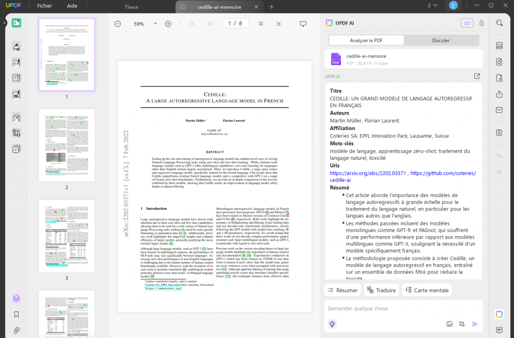 Comment r sumer un PDF avec l 39 IA - Fr Resume Memoire 1024x673 